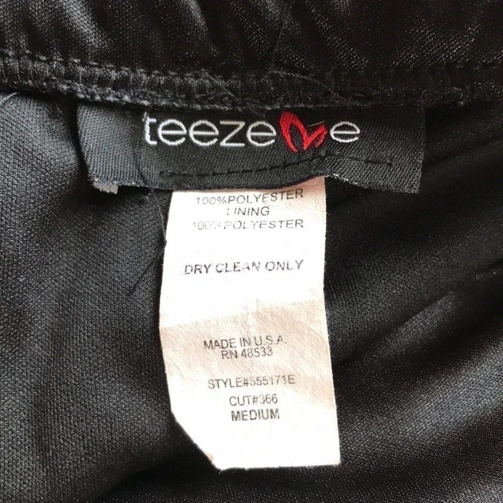 TEEZE ME BLACK MED STRAPLESS DRESS WITH BLING